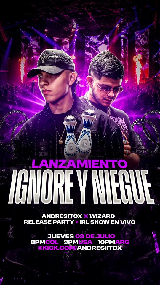 Flyer lanzamiento Ignore y Niegue